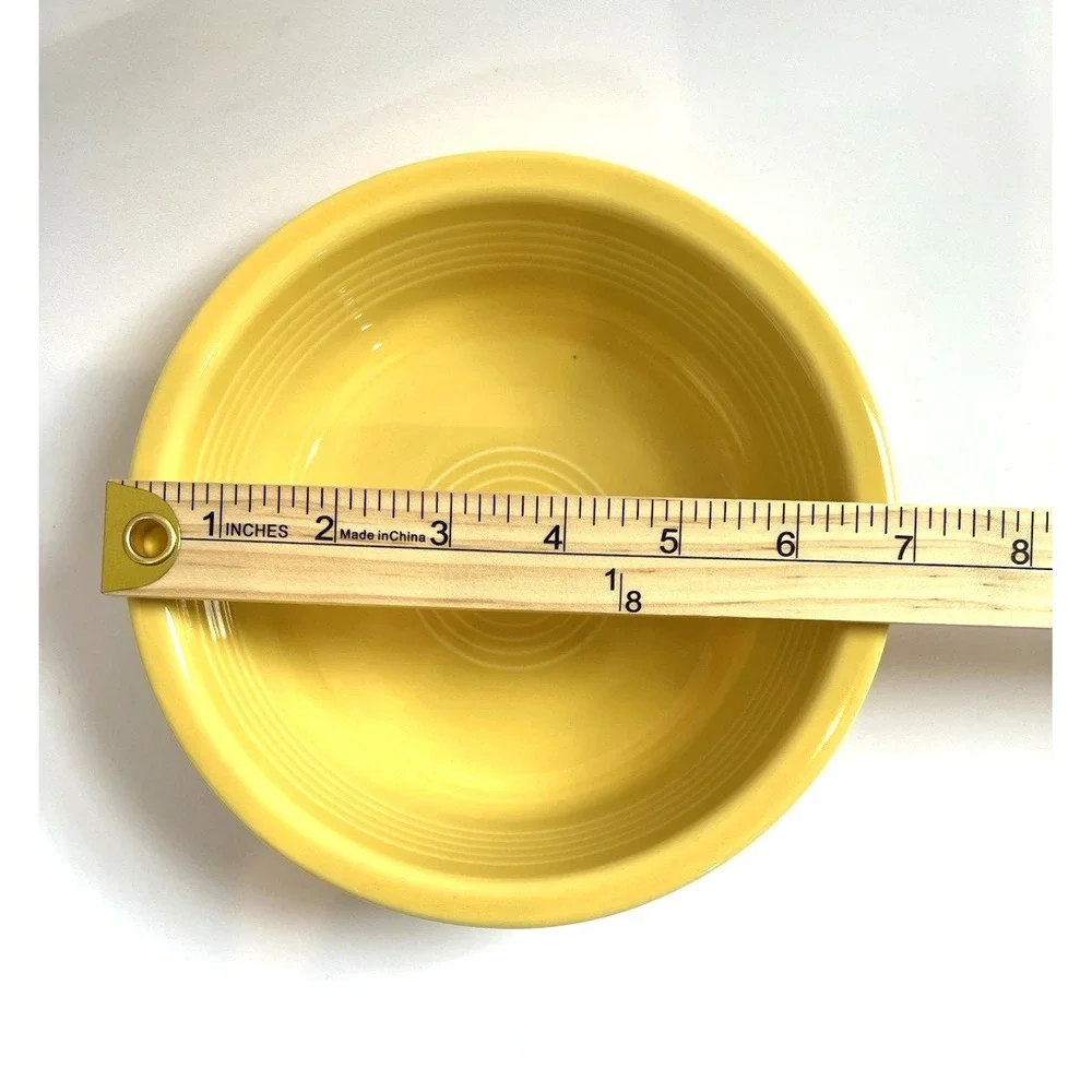 Fiesta Fruit Bowl 6.75 in Sunflower Yellow Ceramic Rings USA‎ #320